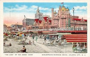 1910's Atlantic City Postcard The Lido of Jersey Coast Marlborough Hotel  AC114