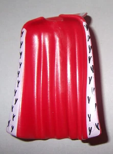 17126, 1x Umhang, Mantel, Cape (mit Kragen), rot, bedruckt - Bild 1 von 2