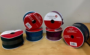 Celebrate It verdrahtete burgunderrote Samtbandspule Weihnachten Basteln 2,5 Zoll x 15 Fuß - Bild 1 von 13