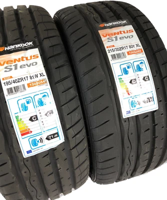 Sommerreifen Reifensatz smart fortwo 451 195 40 + 215 35 R17 Hankook S1 evo - Bild 1 von 4