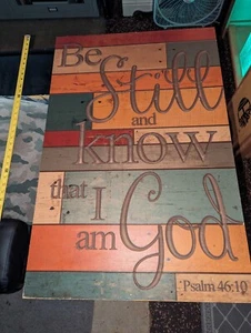 GOD/JESUS/PSALMS WOODEN Carved Sign- Suitable For Hanging In Even A Church-2x-3x - Picture 1 of 17