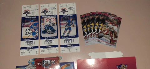 1994 FLORIDA PANTHERS vs OILERS LEAFS SABRES 1 PAIR EACH GAME 10/19 10/27 11/11 Cover