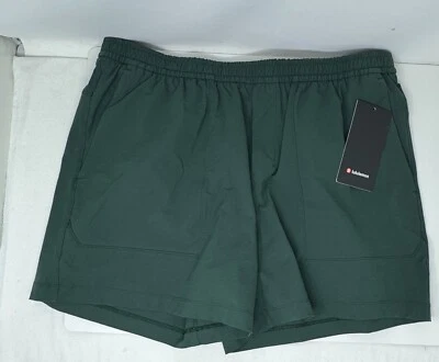 Pantalón Corto Lululemon Bowline Para Hombre XXL 5" Entrepierna Versa Sarga LGYG Verde Legado Foto 1 de 3
