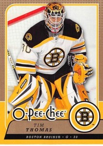 2008-09 OPC Hockey Tim Thomas #128 NM/MT BOSTON BRUINS