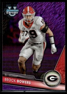 2023 Topps Bowman Chrome U BROCK BOWERS Purple Shimmer Refractor #50