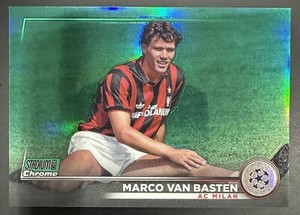 2022-23 Topps Stadium Club Chrome UEFA Marco Van Basten Green Refractor /99 #64