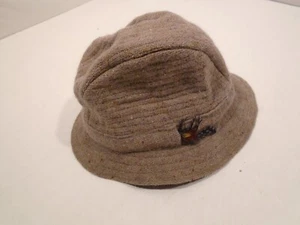 Size 6 3/4 HAT OF IRELAND CASTLEBAR Vintage Fedora Donesal tweed 100% Wool - Picture 1 of 4