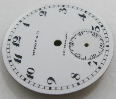 Reloj Tiffany & Co. de porcelana vintage esfera a presión diámetro 22,8 mm Foto 1 de 2