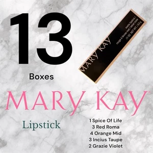 Lote de 13 lápices labiales mate Mary Kay Spice of Life rojo Roma naranja Incius topo violeta - Imagen 1 de 2
