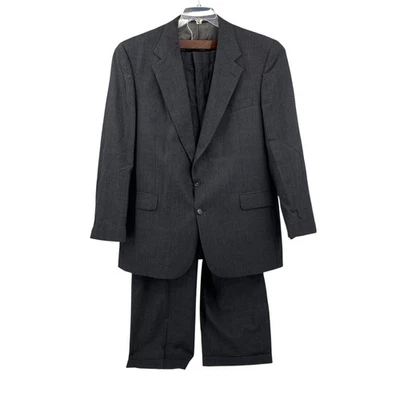 Botany 500 Couture Gray Plaid 100% Wool Men's Suit 48 XL Blazer & 40x31 Pants - Image 1 of 4