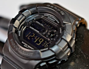 Casio BGD140-1A (3277) Digital Women's Black Baby-G Watch NEW BATTERY! - Picture 1 of 9