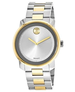 Nuevo reloj para hombre Movado audaz esfera plateada acero y oro 3600431 - Imagen 1 de 3