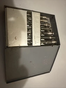 Huot Bohrer Index - komplett 1/16 bis 1/2 mal 1/64 Vintage 1 Reihe fehlt - Bild 1 von 3