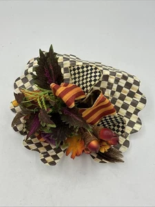 Retired Mackenzie Childs Pheasant Run Floral Bouquet Drop In Vase New In Box - Picture 1 of 8