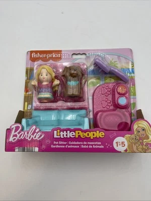 New Fisher Price Little People Barbie Dog Pet Sitter Playset Toy Figures - Image 1 of 4