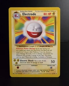 Pokémon TCG - ELECTRODE #21 - RARE - UK 4TH PRINT - BASE SET (1999/2000) - LP/NM - Picture 1 of 2