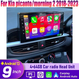 Unidad principal automática inalámbrica CarPlay y Android de 9" para Kia picanto/morning 2 2018-2023 - Imagen 1 de 17