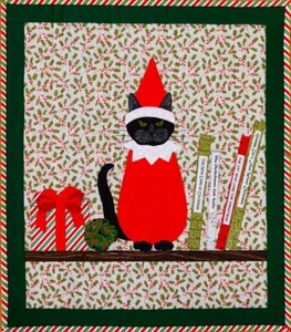 Feline Drive Fabric GRUMPY ON A SHELF Cat Trouble & Boo Designs PATTERN ONLY - Picture 1 of 8