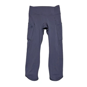 Athleta All In Capri Leggings Womens Small Gray Pull On Stretch Yoga Athletic - Picture 1 of 9