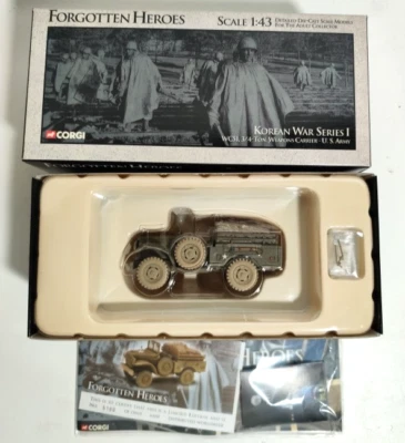 Porta-armas 1:43 Exército dos EUA WC51 3/4 toneladas guerra da Coreia 51703 modelo em escala Corgi novo na caixa - Imagem 1 de 4