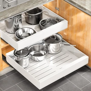 Pull Out Drawers for Cabinets, Expandable(11.8"-18.1") Drawer Fixed with Adhesiv - Picture 1 of 12