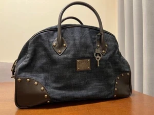 Cuffz by Linz Denim Small Duffel Travel Weekender Bag USED Good Condition - Picture 1 of 4