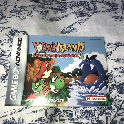 Yoshi's Island Super Mario 3 Game Boy Advance MANUAL ONLY! GBA Instruction World - Image 1 of 2