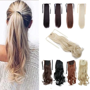 Pinza de cola de caballo garra gruesa cola de caballo Updo moño desordenado natural en extensiones de cabello EE. UU. - Imagen 1 de 20
