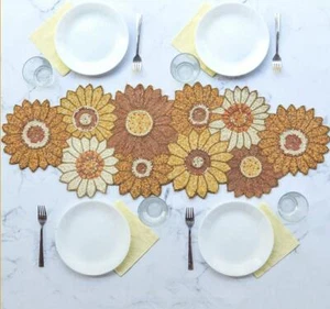 Fabric Beaded Table Runner (13 * 36 Inches, Yellow) - Picture 1 of 4