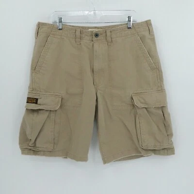 Pantalones Cortos Carga Y2k Para Hombres 36 Beige Polo Jeans Militar Excedente Utilidad Bolsillos con Solapa Foto 1 de 4