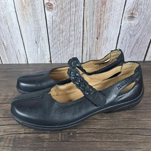 Hotter Shake Mary Jane Hook & Loop Black Leather Shoes Women's Sz 10 (GUC) - Picture 1 of 9