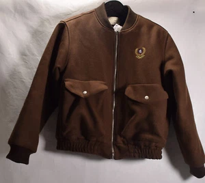 Amiment Womens Bomber Jacket Brown One Size Made in Korea - Picture 1 of 3