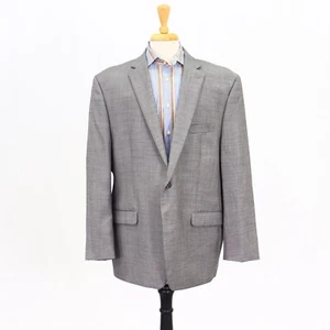 Ralph Lauren 50R Gray Sport Coat Blazer Jacket Solid 2B Wool - Picture 1 of 11