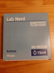 Lab Nerd Quantitative filter paper 96 pcs, diameter 15cm, 202 medium, ashless - Picture 1 of 3