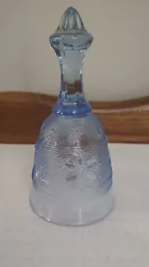 Tiara Indiana Ice Blue Sandwich Glass Dinner Bell Vintage - Picture 1 of 5