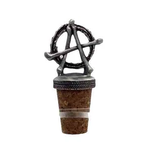Anarchy Crafted Pewter Bottle Stopper / Wine Saver  - Picture 1 of 3