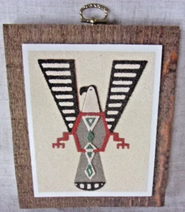 The Thunderbird Apache Sand Art Wall Hanging Rainbow Way Ltd New Mexico READ - Picture 1 of 5