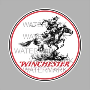 PEGATINA DE PARACHOQUES WINCHESTER PARA SOLDADOR CAJA DE HERRAMIENTAS NEVERA CERVEZA FALTAVE ETC 90mm - Imagen 1 de 1