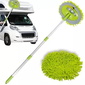 Telescopic Car Cleaning Brush Car Wash Brush Mop Long Handle Mop Microfiber UK - Picture 1 of 13