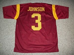 KEYSHAWN JOHNSON Unsigned Custom College Red Sewn New Football Jersey Size S-3XL