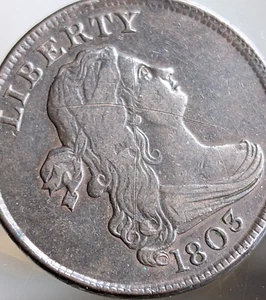 1803 United States Draped Bust Half Cent 1/200 #1 - Picture 1 of 6