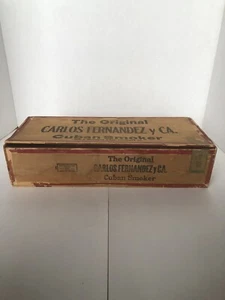 Rare Large Carlos Fernandez Cuban Smoker Cigar Box Vintage - Picture 1 of 10