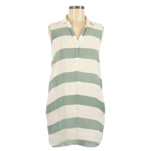 BeachLunchLounge Soft Chambray Sleeveless Stripe Mini Dress Size S - Picture 1 of 7