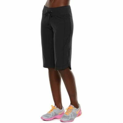 Womens XS Tek Gear Skimmers Bermuda Cotton Knit Shorts Capris Black Pull On - Image 1 of 4