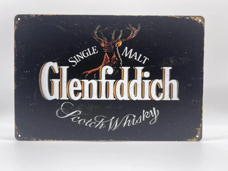 BLACKBEARD WAREHOUSE Blechschild Glenfiddich 20x30cm Nostalgie Retro Reklame Vintage Deko Whiskey