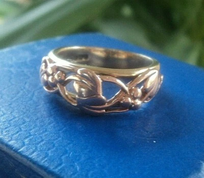 Clogau Welsh Gold Ring 9ct Rose & Yellow gold Tree Of LifE size N - Image 1 of 4