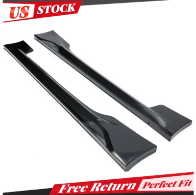Side Skirts Extension For 2012-2021 Toyota GT86 FT86 Scion FRS Subaru BRZ Matte - Image 1 of 4