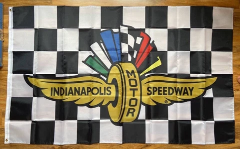 Indianapolis Motor Speedway 3x5 ft Checkered Flag 500 Indy Car Brickyard Banner Cover