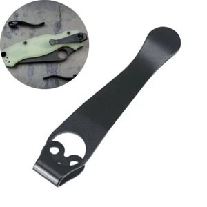 Paramilitary 2 more + (NO KNIFE) Titanium Deep Carry Knife Pocket Clip Spyderco - Picture 1 of 7