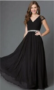 Roiii Women V-Neck Wedding Formal Dress Casual Long Prom Evening Party Dress - Picture 1 of 10